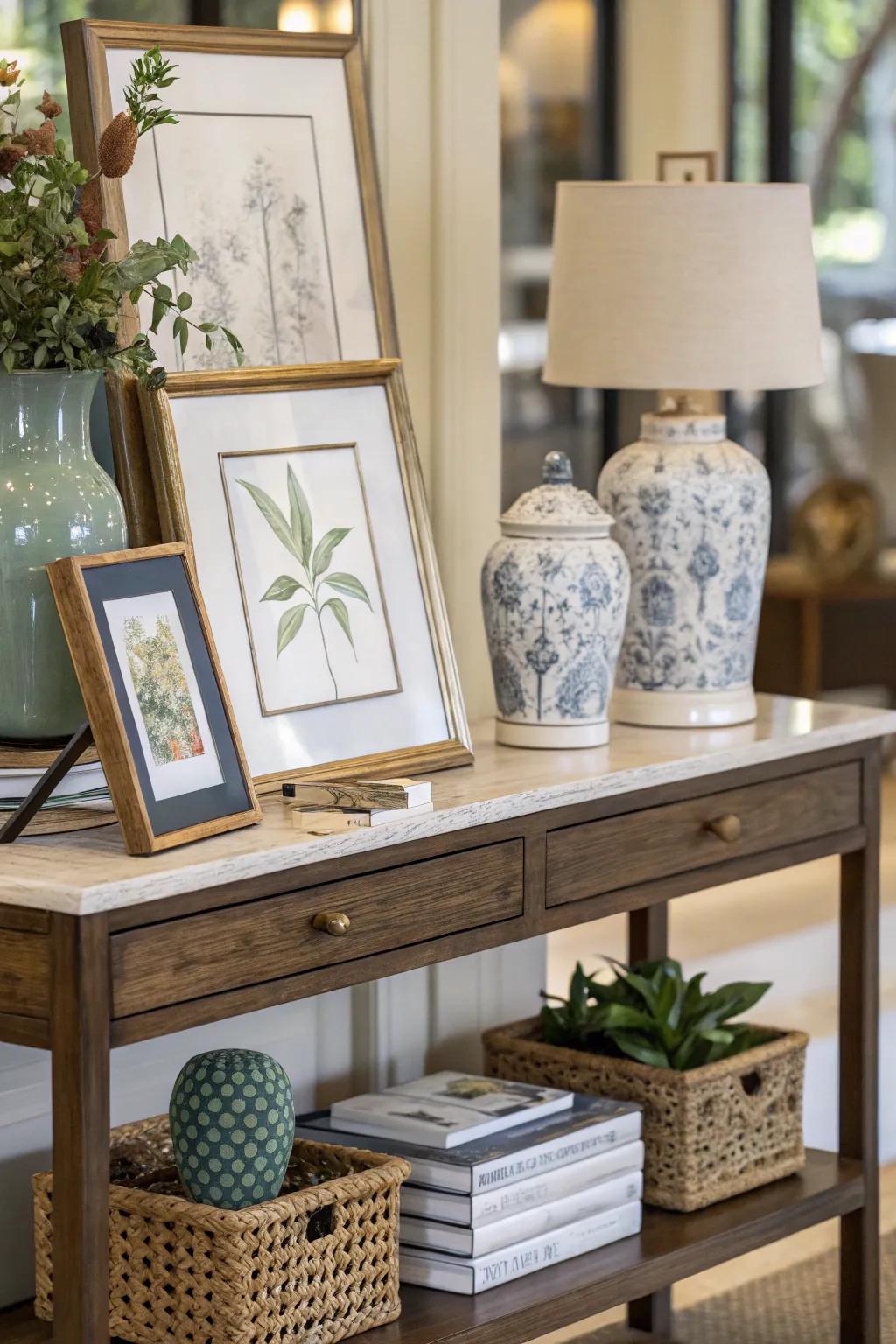 Applying the layering element.