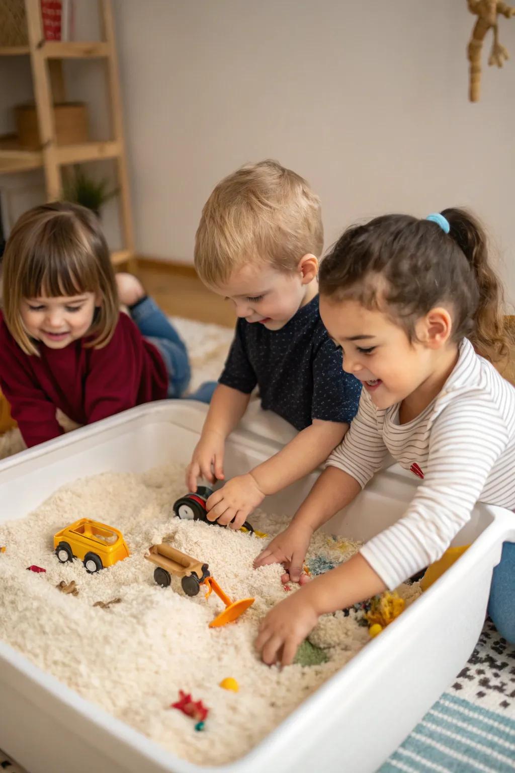 Sensory bins offer a hands-on way to explore and learn through touch.