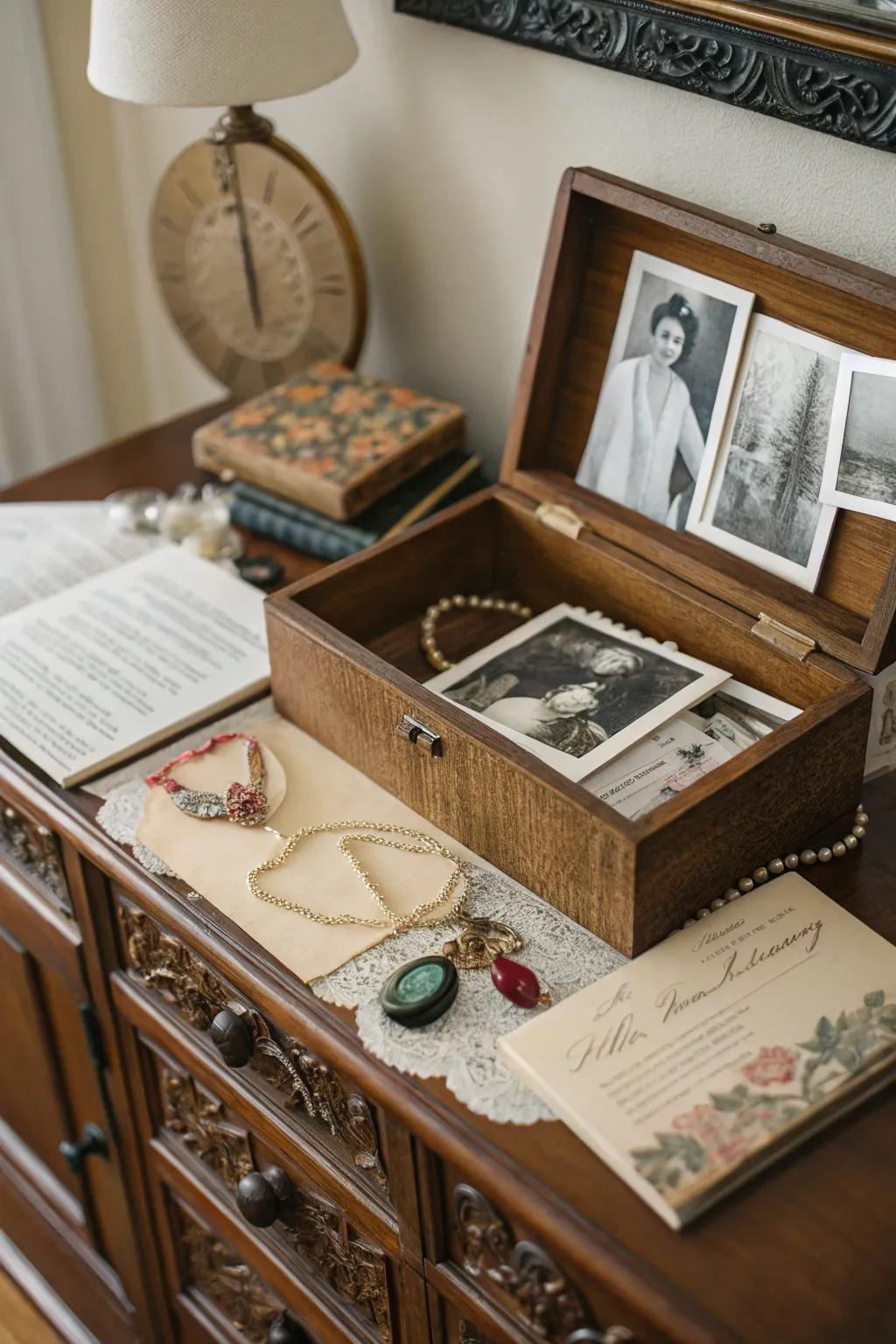 Memory boxes offer a personal touch for treasured moments.