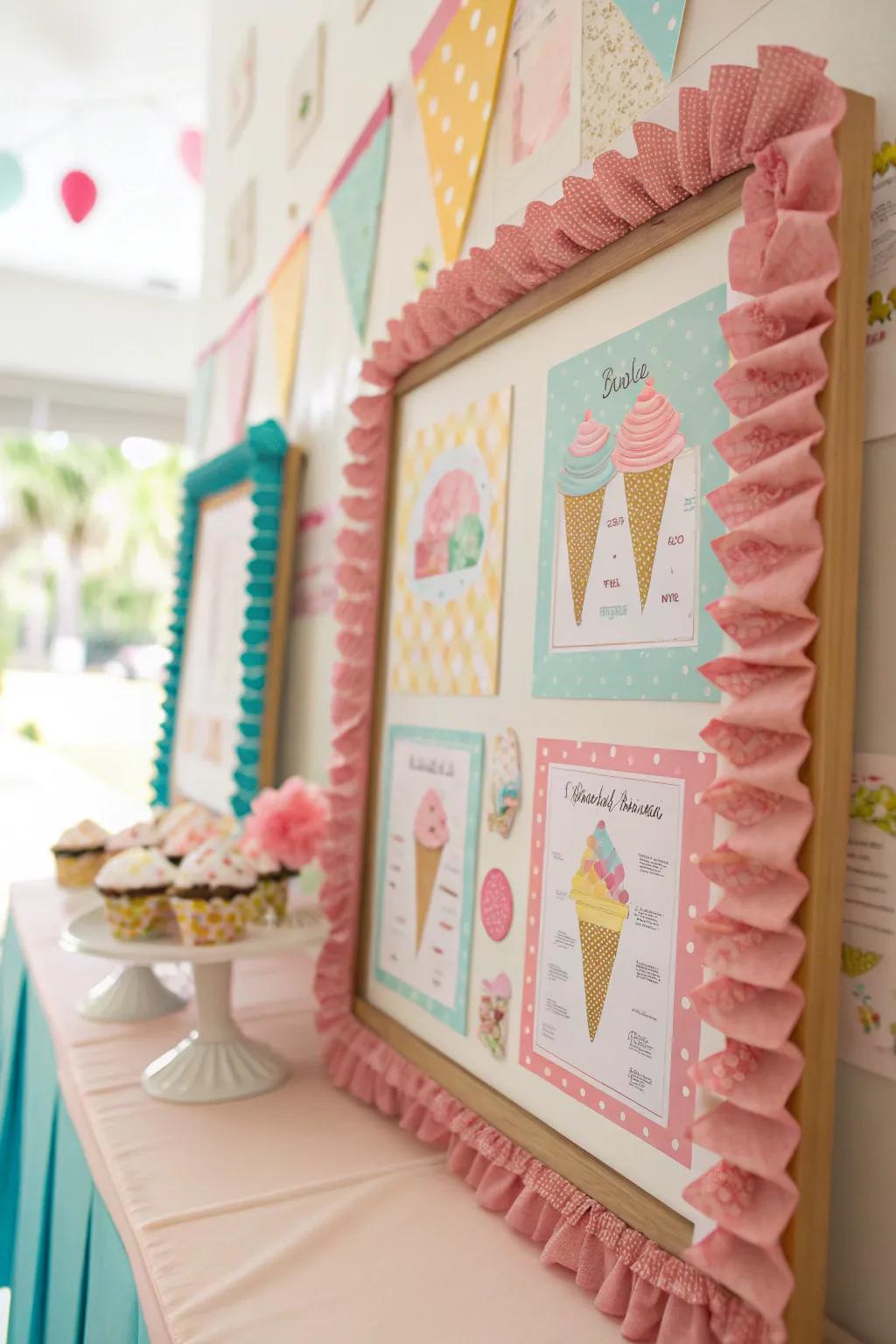 Add a homemade touch with DIY ruffled borders.