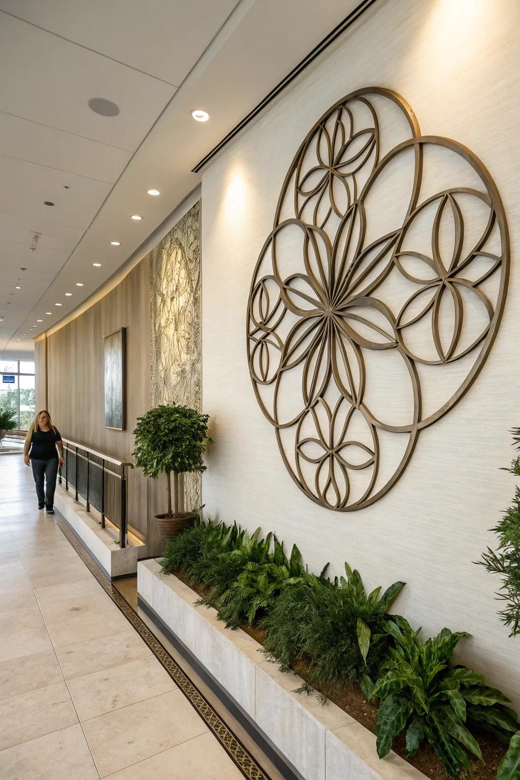 Sculptural art infuses a hint of fascination.