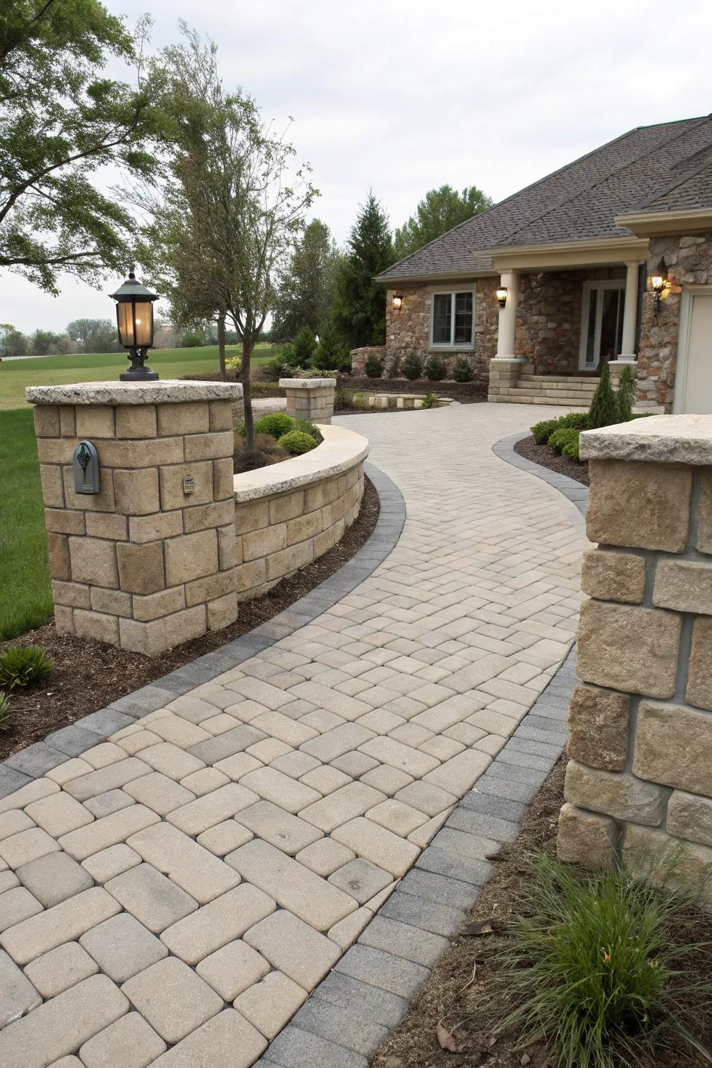 Support structures add depth and shape to this spacious entrance.