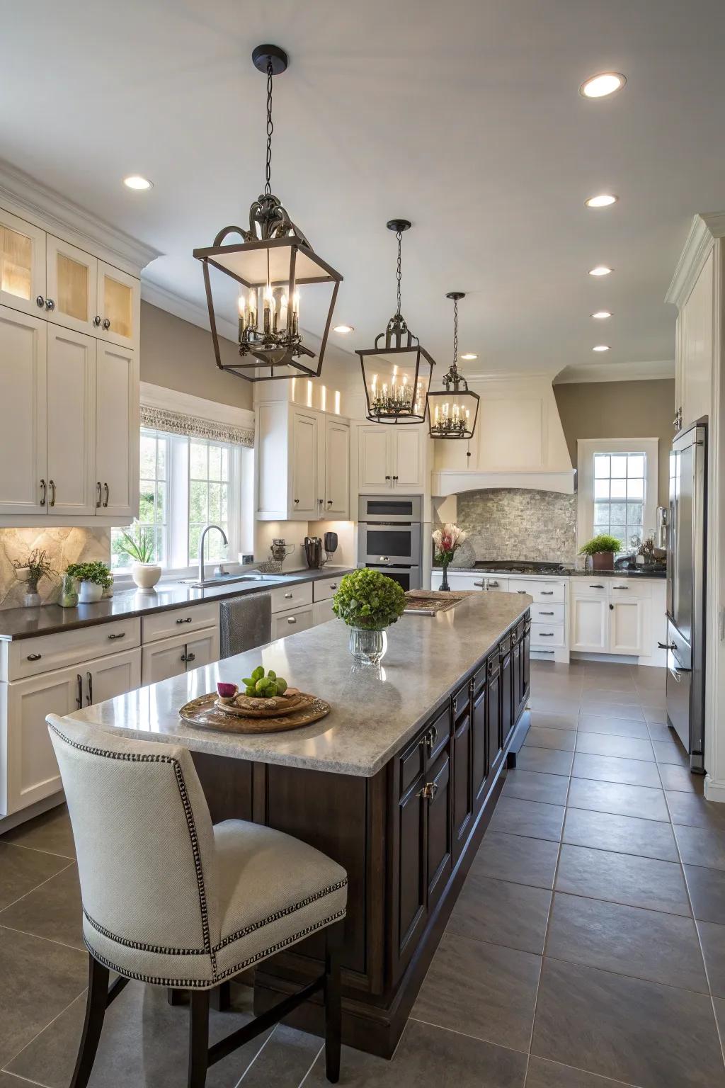 Symmetrical harmony for a harmonious kitchen design.