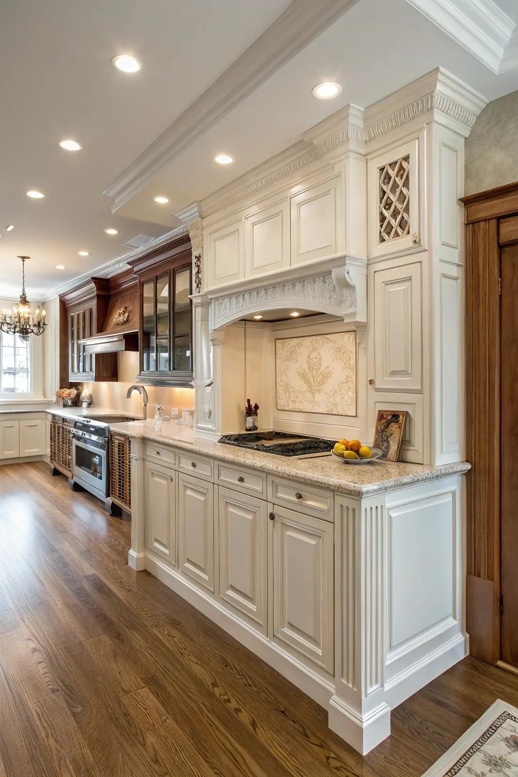 Wainscoting adds a touch of style and appeal.