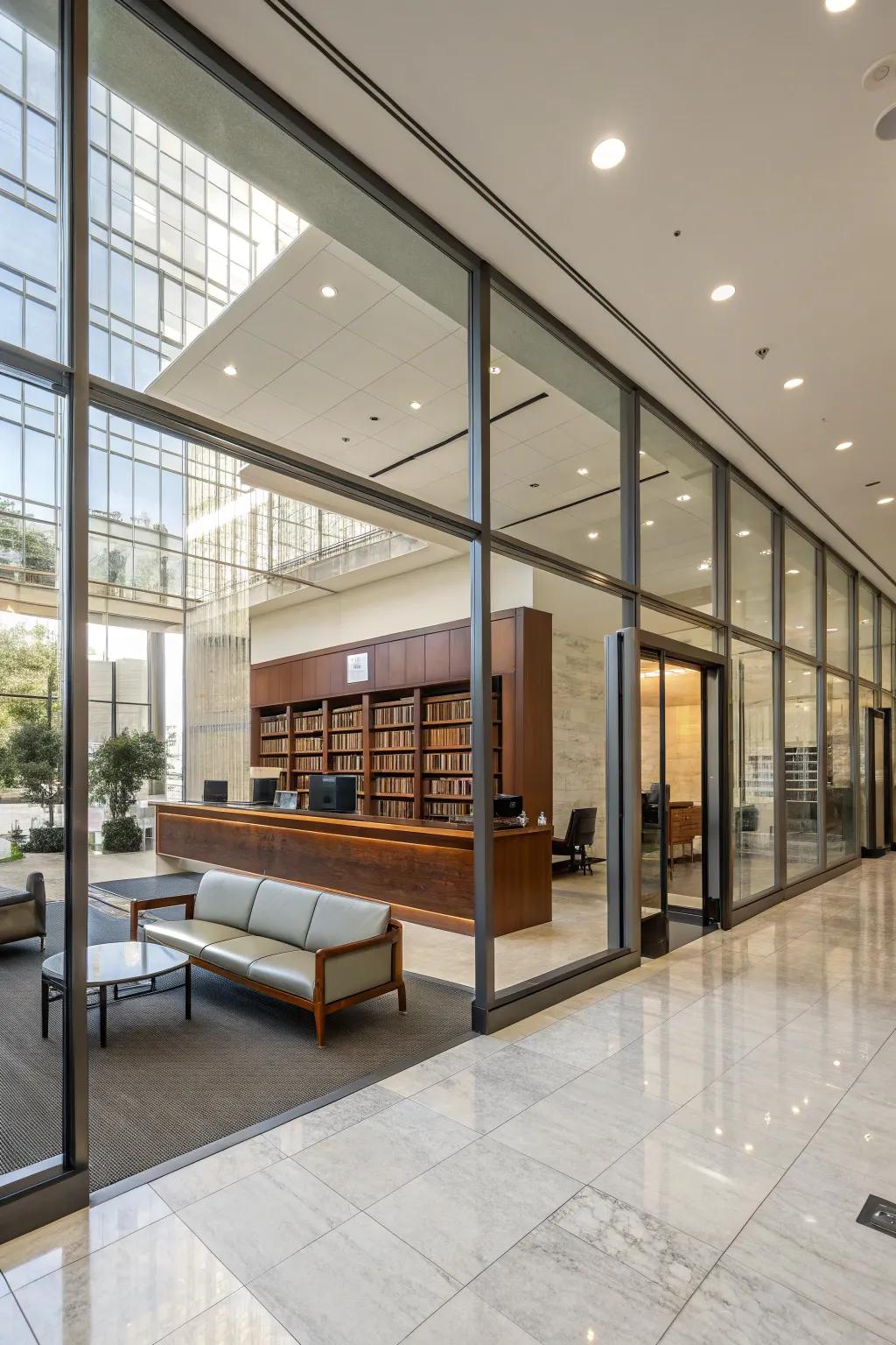 Glass elements can enhance openness and light.