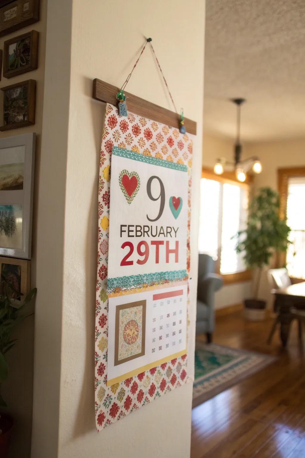DIY Leap Year almanac exquisitely accentuates the exceptional day.