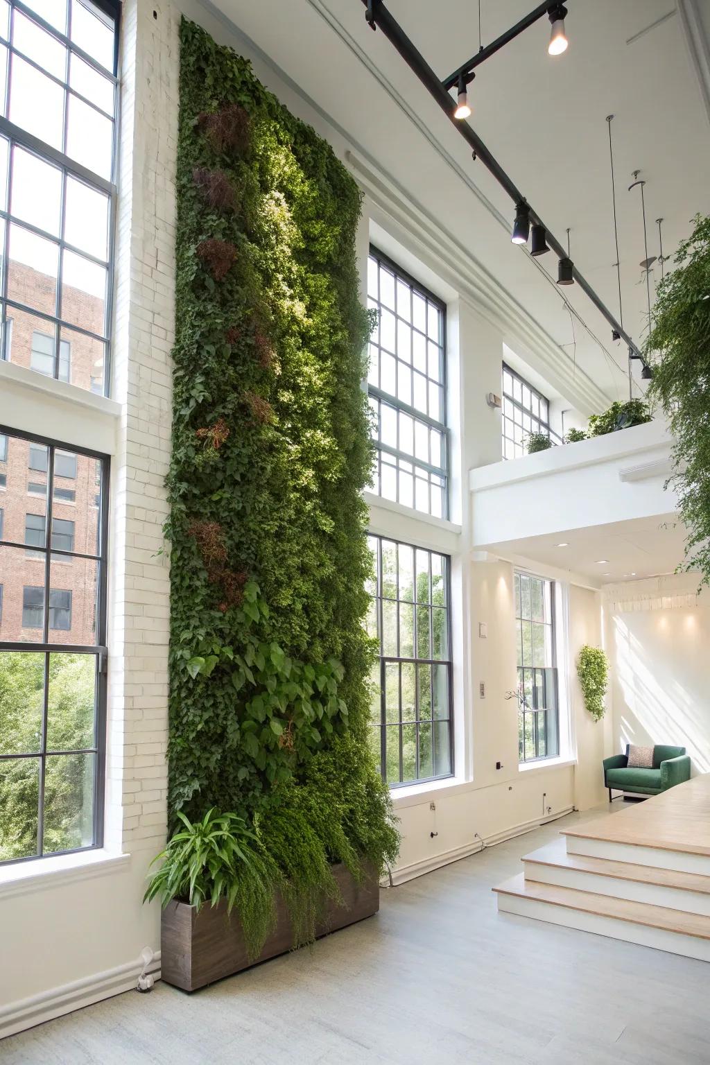 Lush upright garden delivering nature indoors.