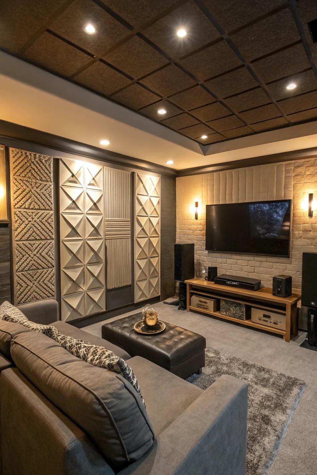 Sound moderator panels enrich both sound dynamics and decor.