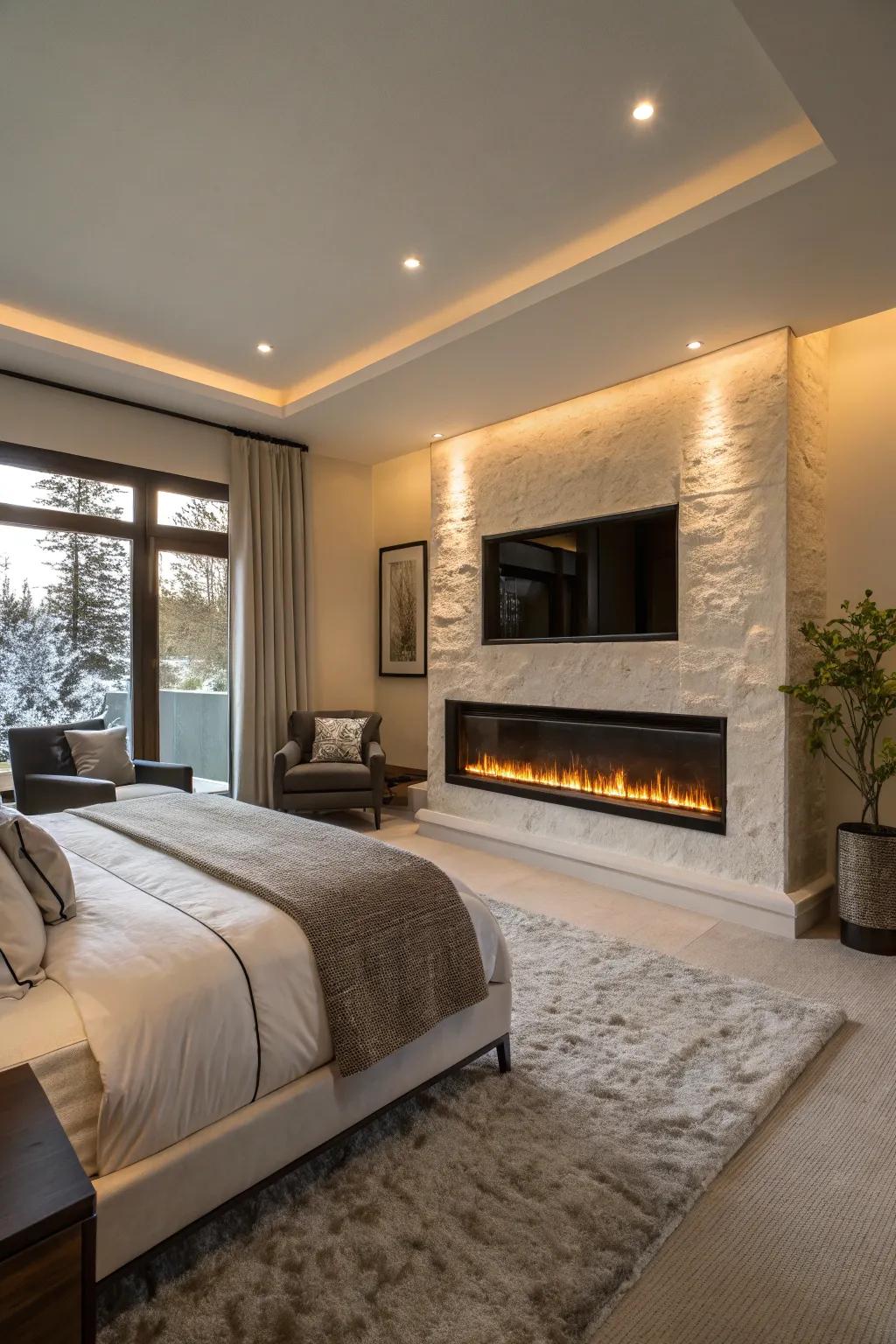 Electrical fireboxes deliver effortless warmth and finesse.