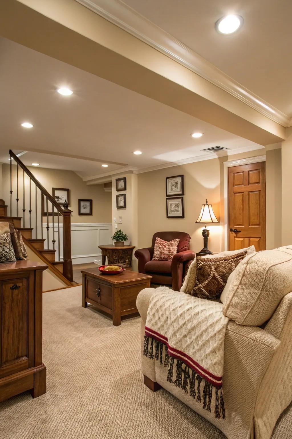 Ivory tones deliver classic elegance and comfort.