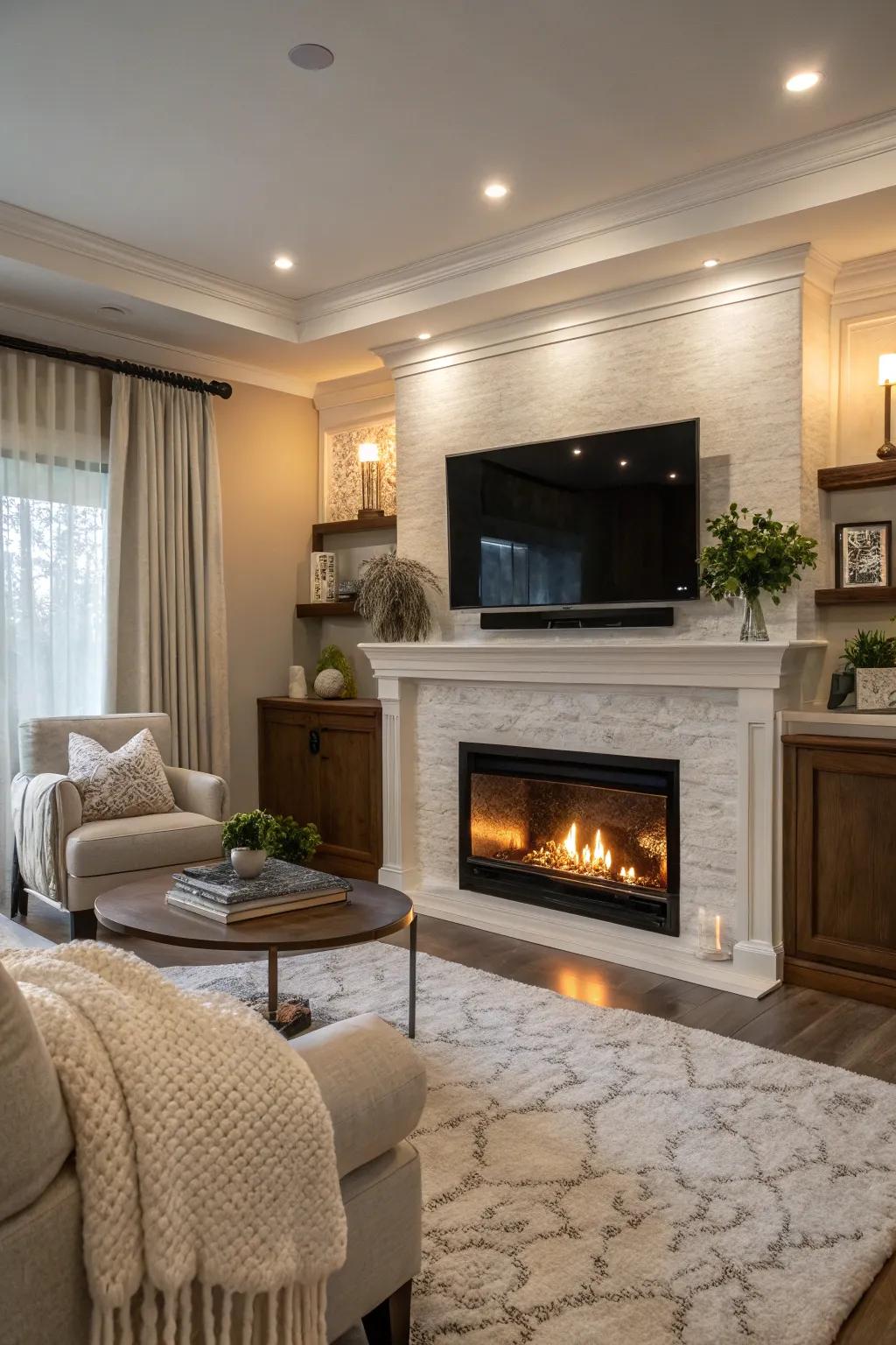 Drifting television housings establish a cohesive technology and decor fusion.