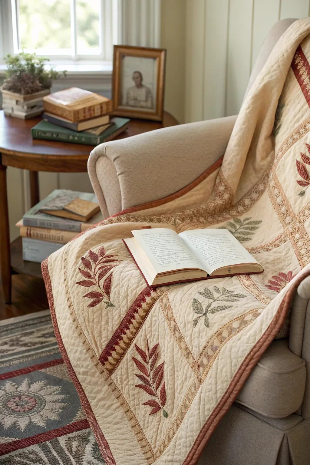 Structured quilts entice touch and impart depth to any decor.