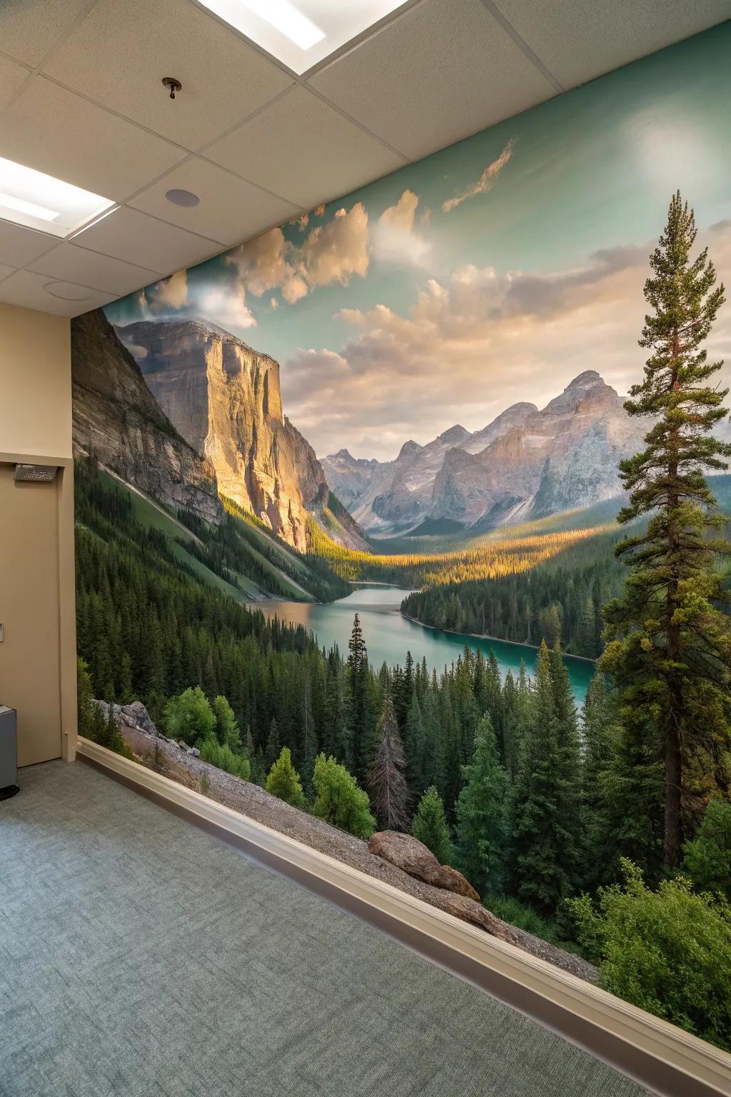 Wall-sized artworks bring the grandeur of national parks directly into your home.