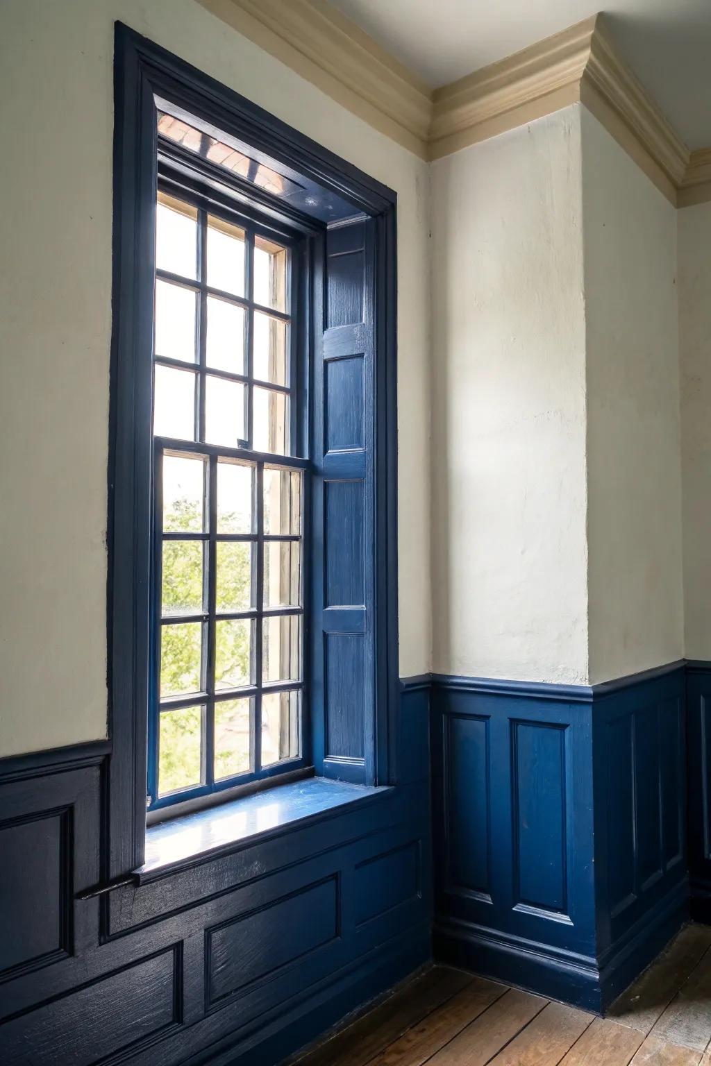 Complementary trim highlights outdoor views beautifully.