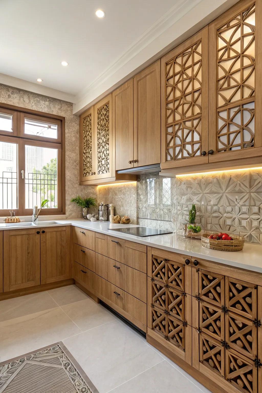 Geometric configurations infuse a contemporary inflection.