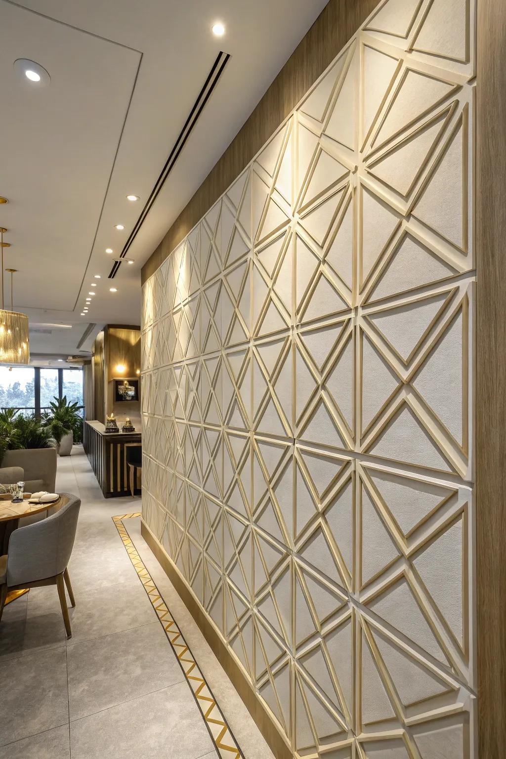 Geometric patterns provide modern structure to your decor.