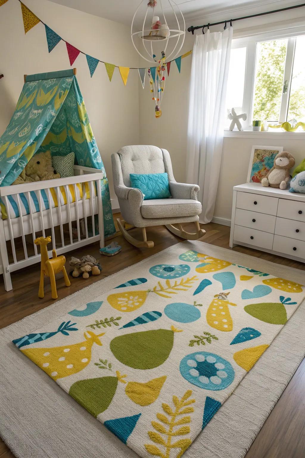 Bright colors can transform the nursery into a vibrant space.