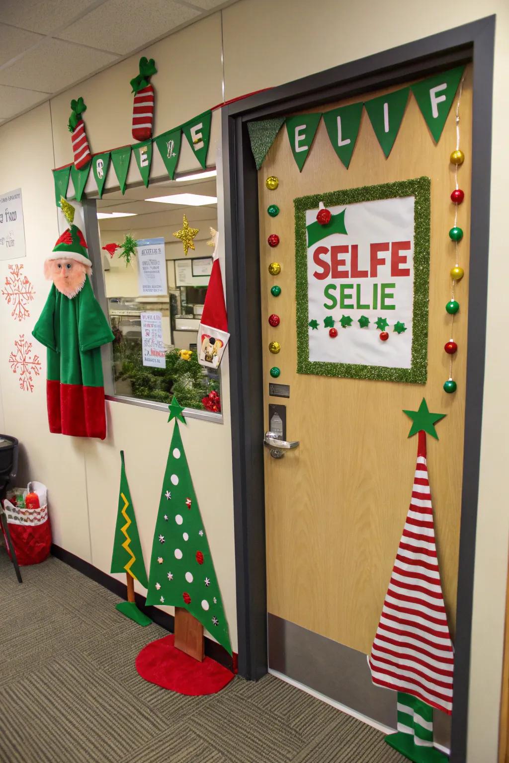 Establish an amusing Elfie Selfie station for holiday snapshots.