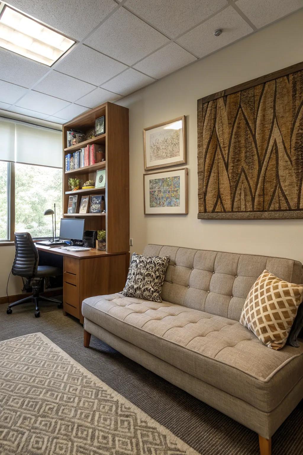 Unique textures add luxury and comfort.