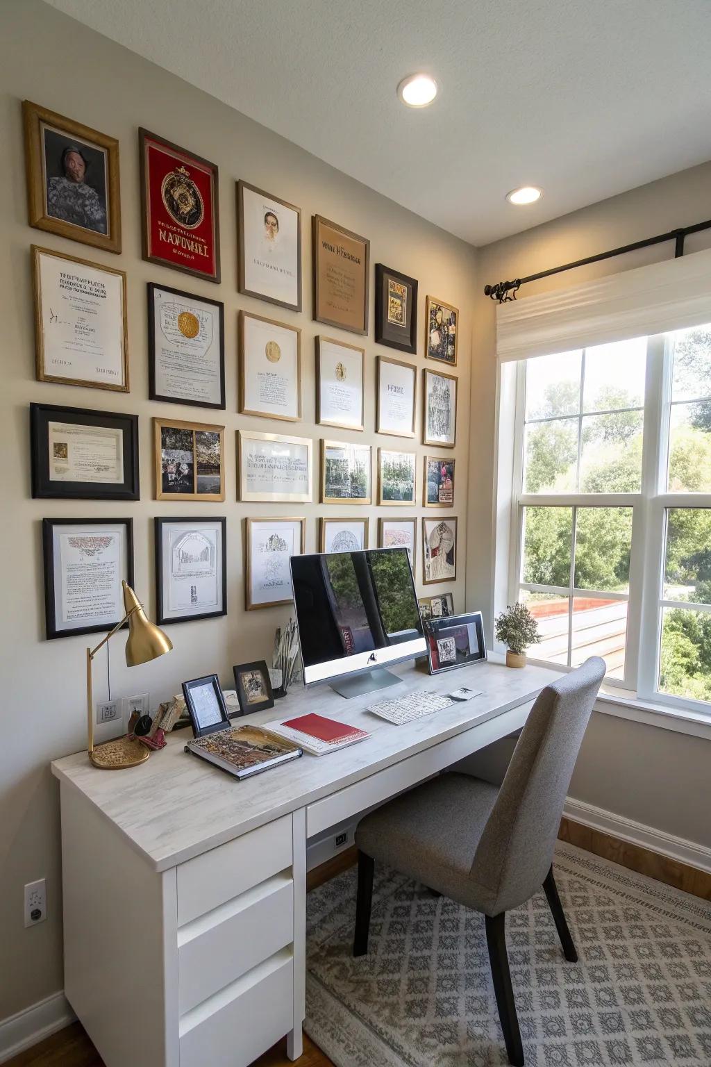 An achievement display enhances a professional Zoom scene.