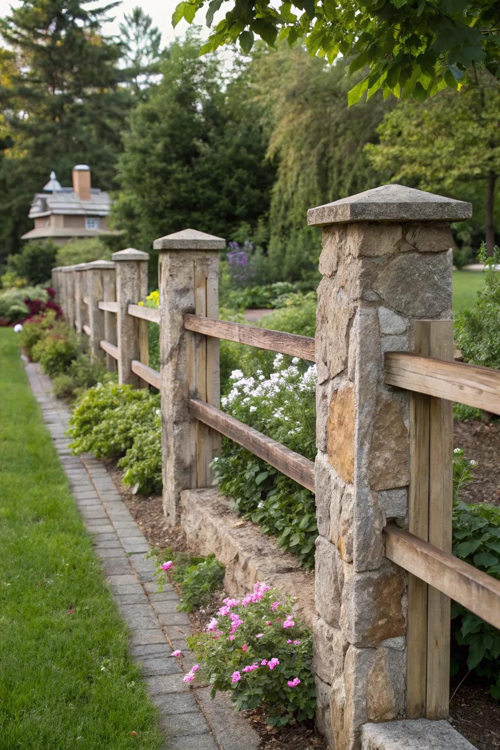 Achieve a custom look by varying resources in your fence design.