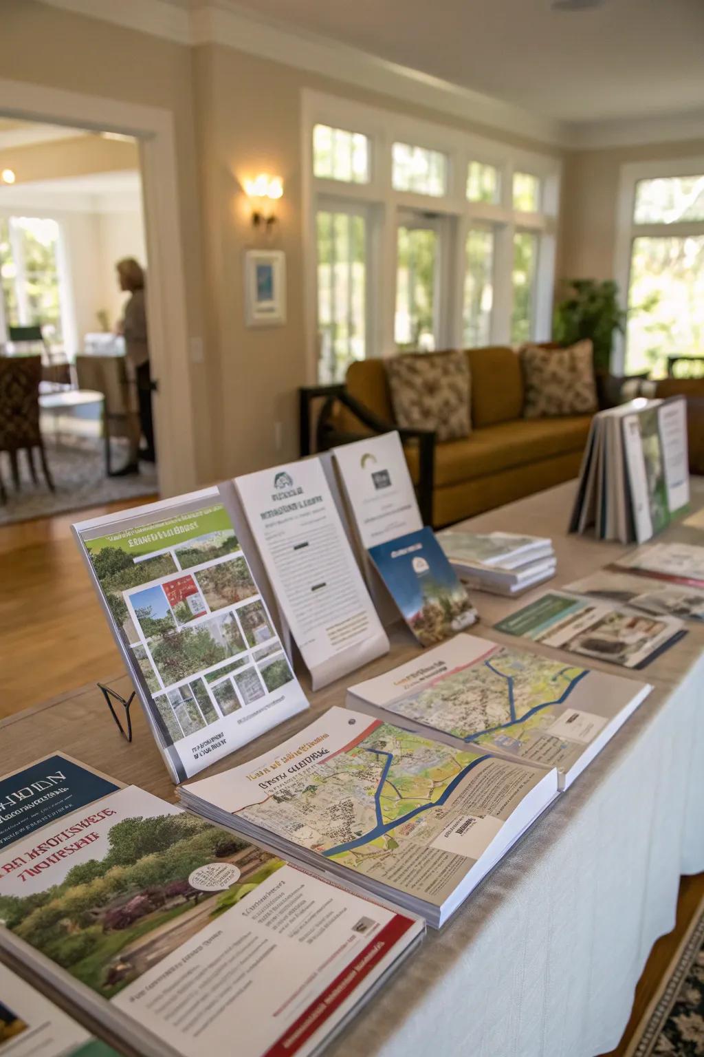 Educational handouts offer visitors valuable insights.