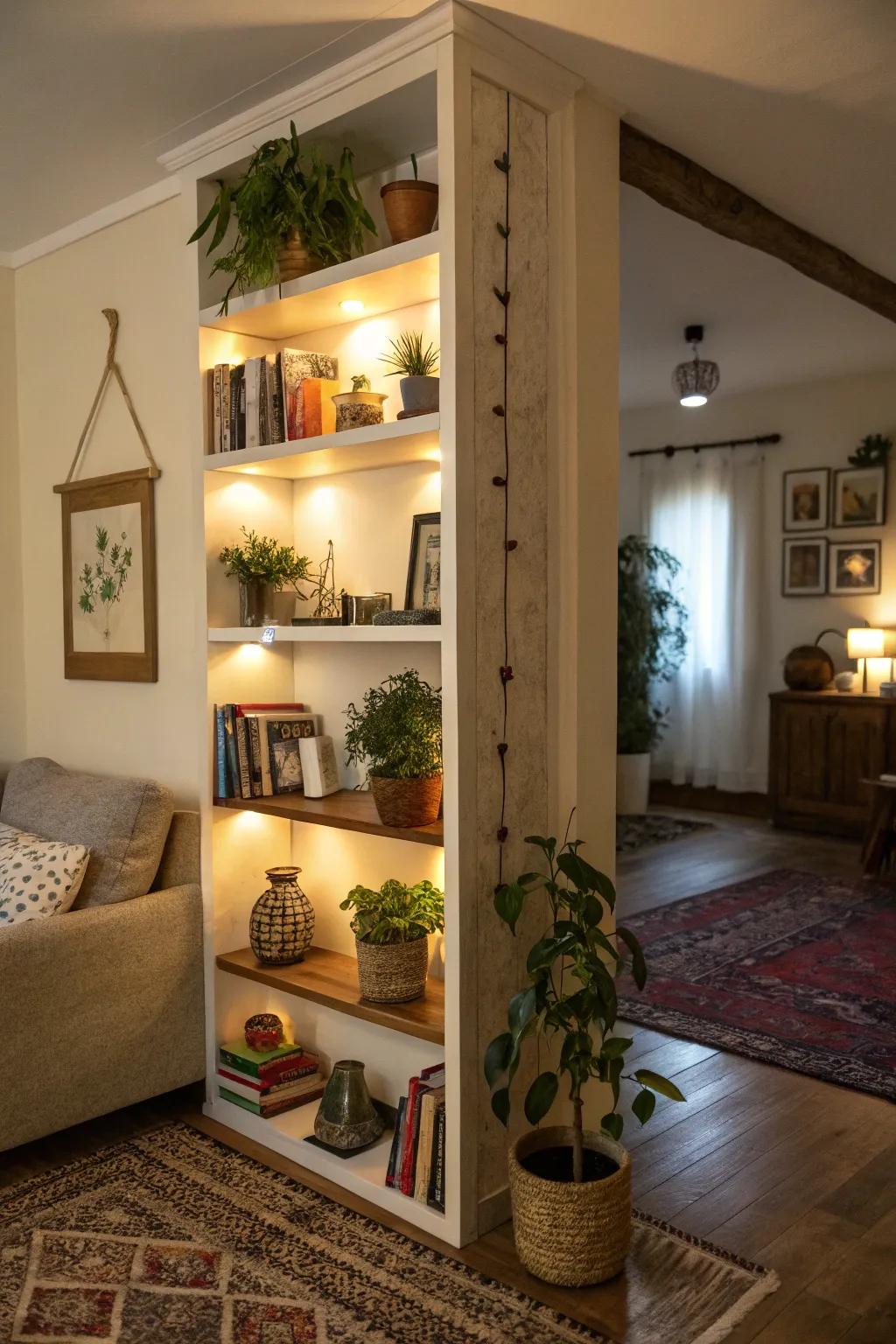 Corners help space and show decor