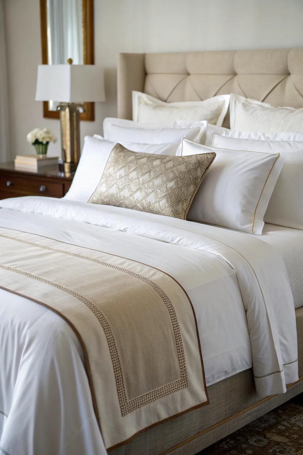 Deluxe bedding ensures a rejuvenating night's rest.
