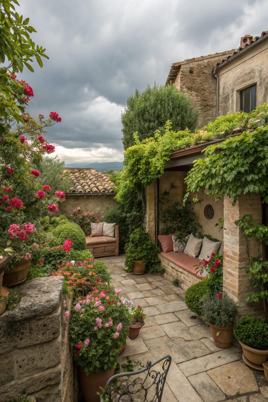 A secret garden nook provides a perfect hideaway.