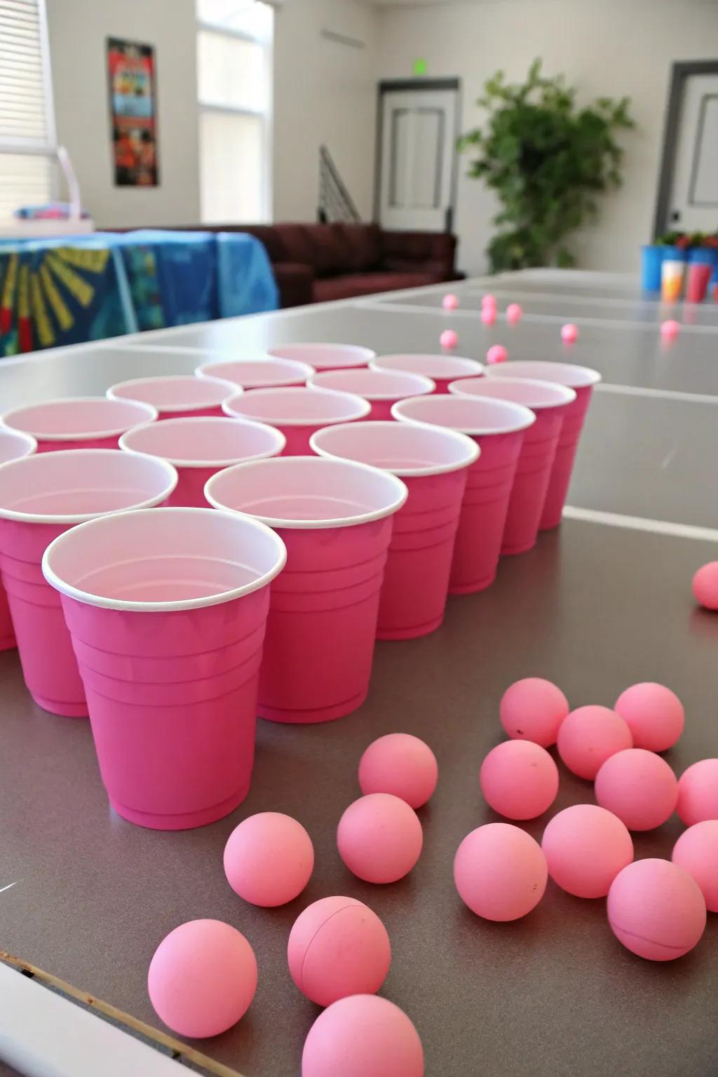 Rosy prosecco toss introduces a fun and festive element to the celebration.