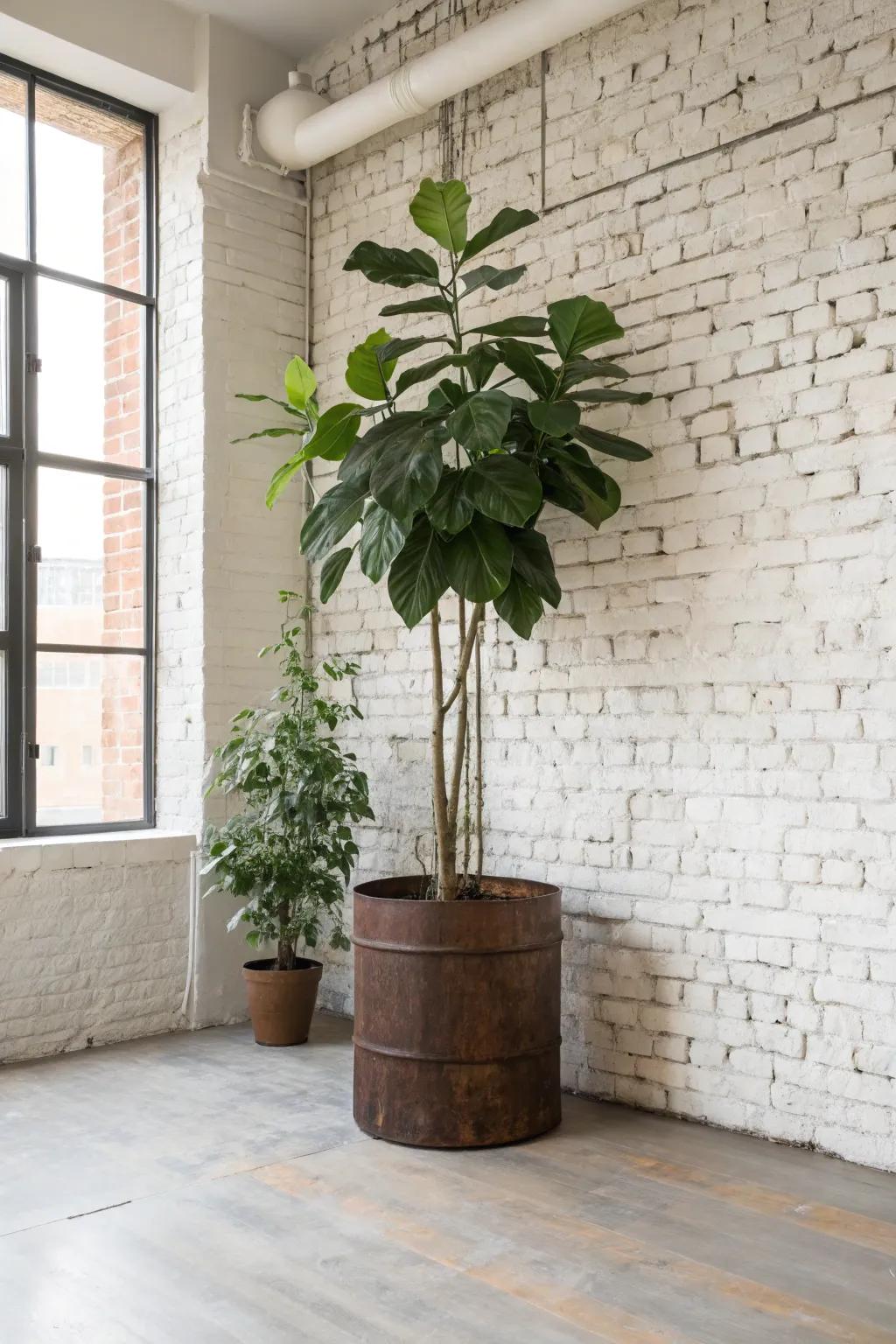 Country metal coverings introduce an industrial edge.