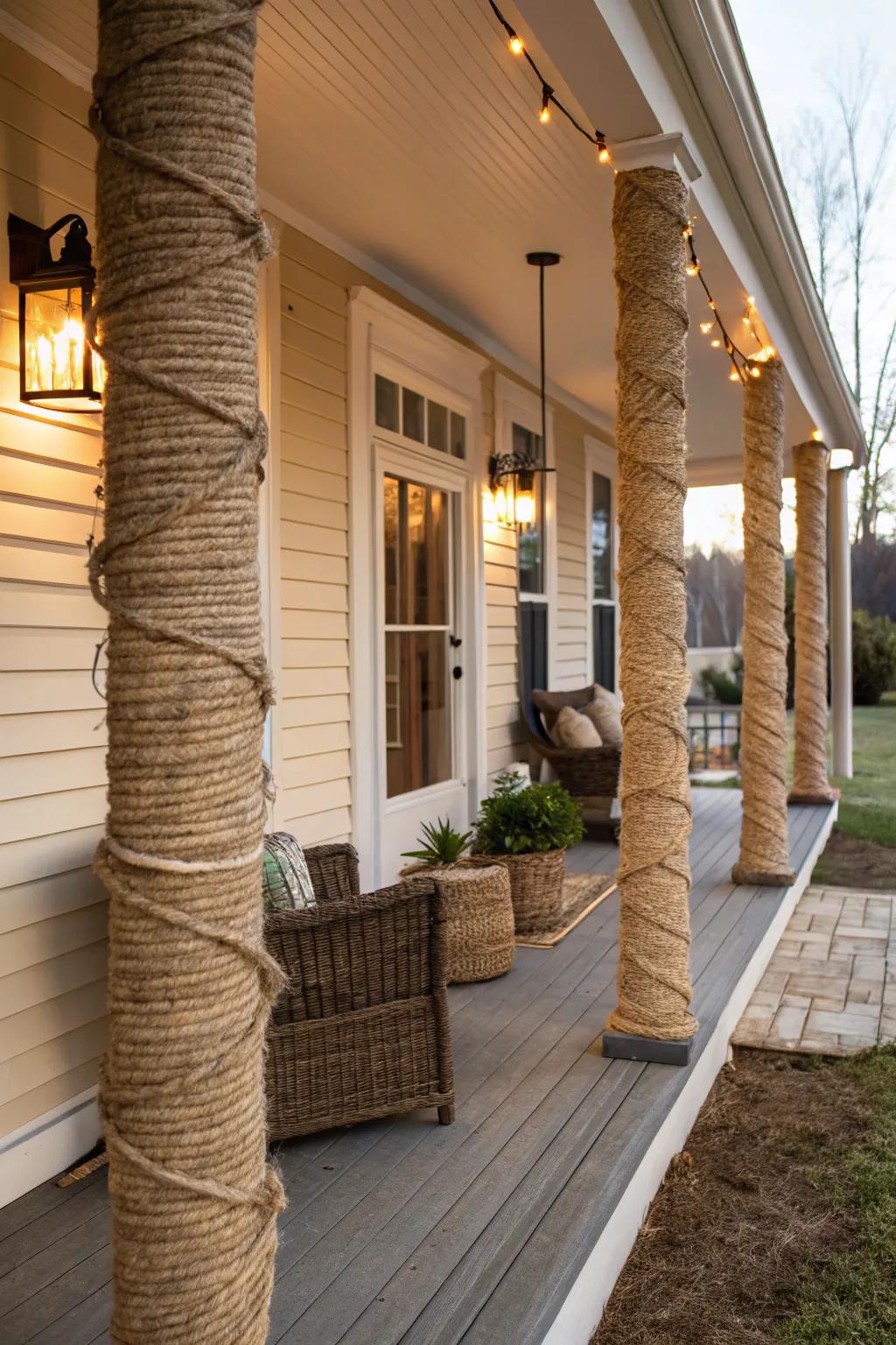 Interwoven materials introduce texture and warmth.