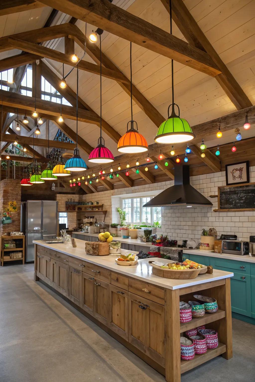 Add vibrancy with different lighting colors.