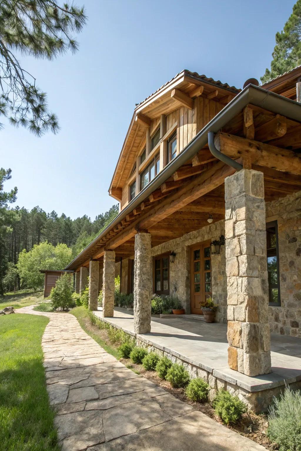 Natural touches bring an earthy atmosphere to this ranch-style home.