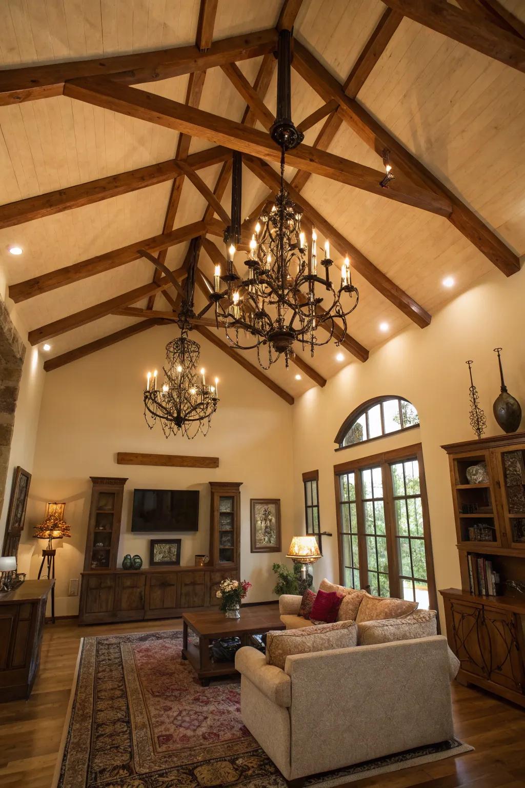 A ceiling that captures attention and contributes architectural interest.