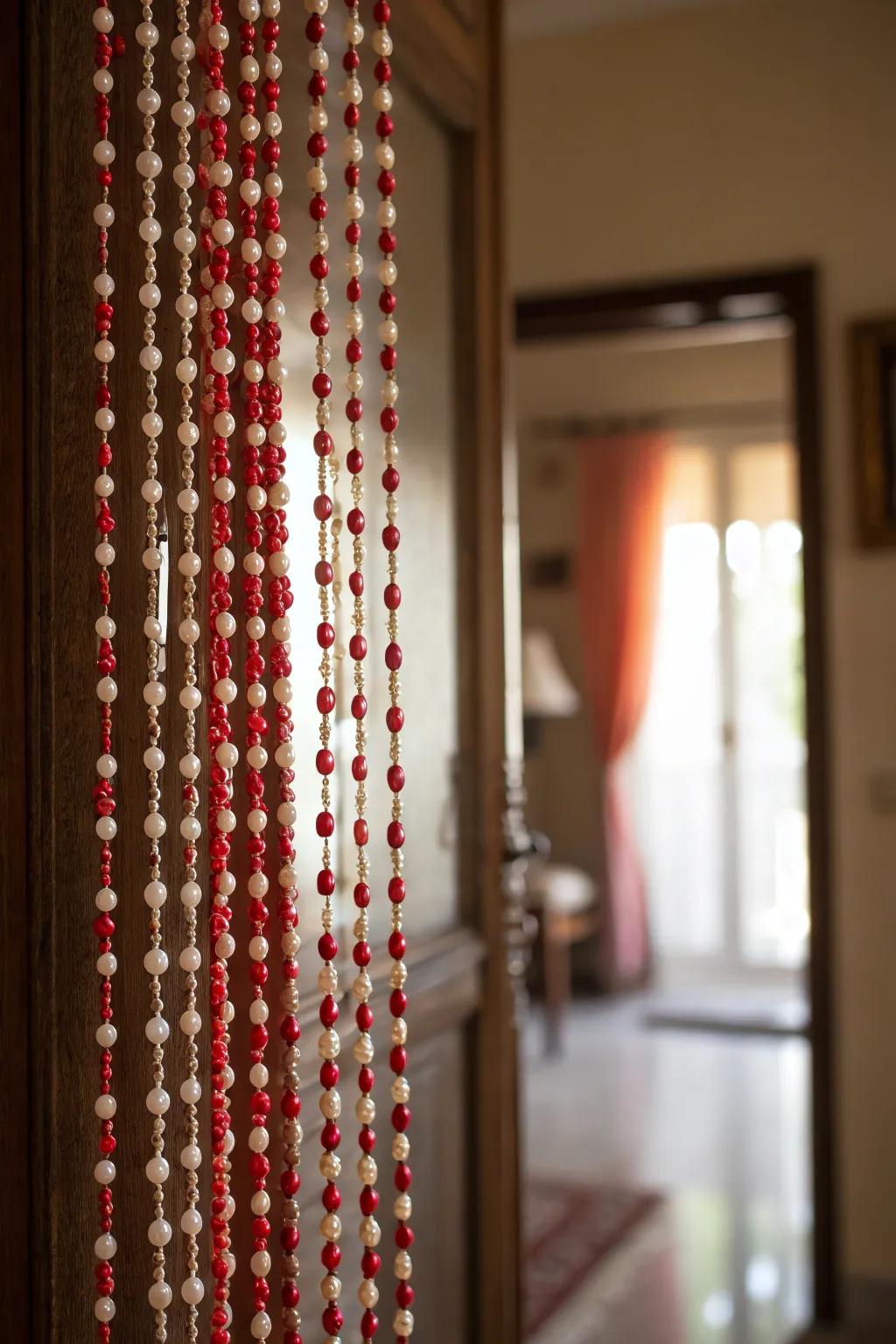 Infuse refinement with a beaded curtain partition.