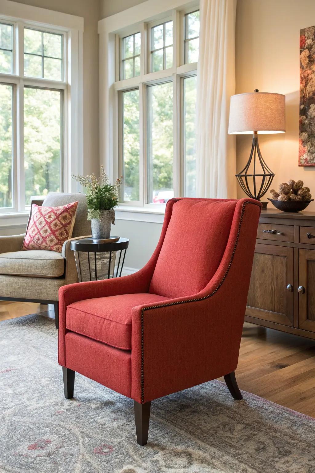 An accent piece can set a new direction for your space.