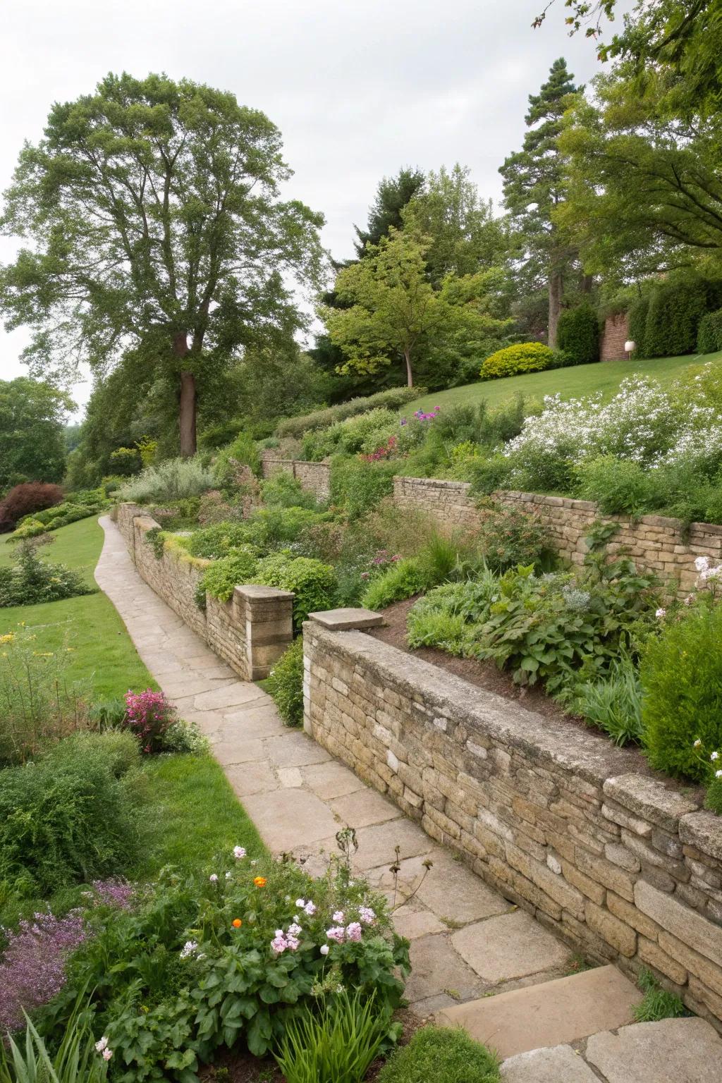 Structural walls can function as refined privacy screens.