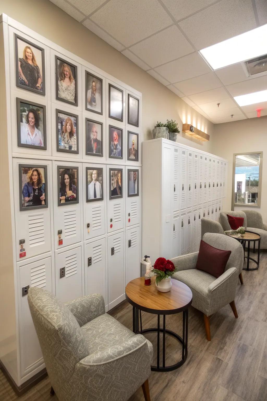 Customized accents make the area feel welcoming and inclusive.