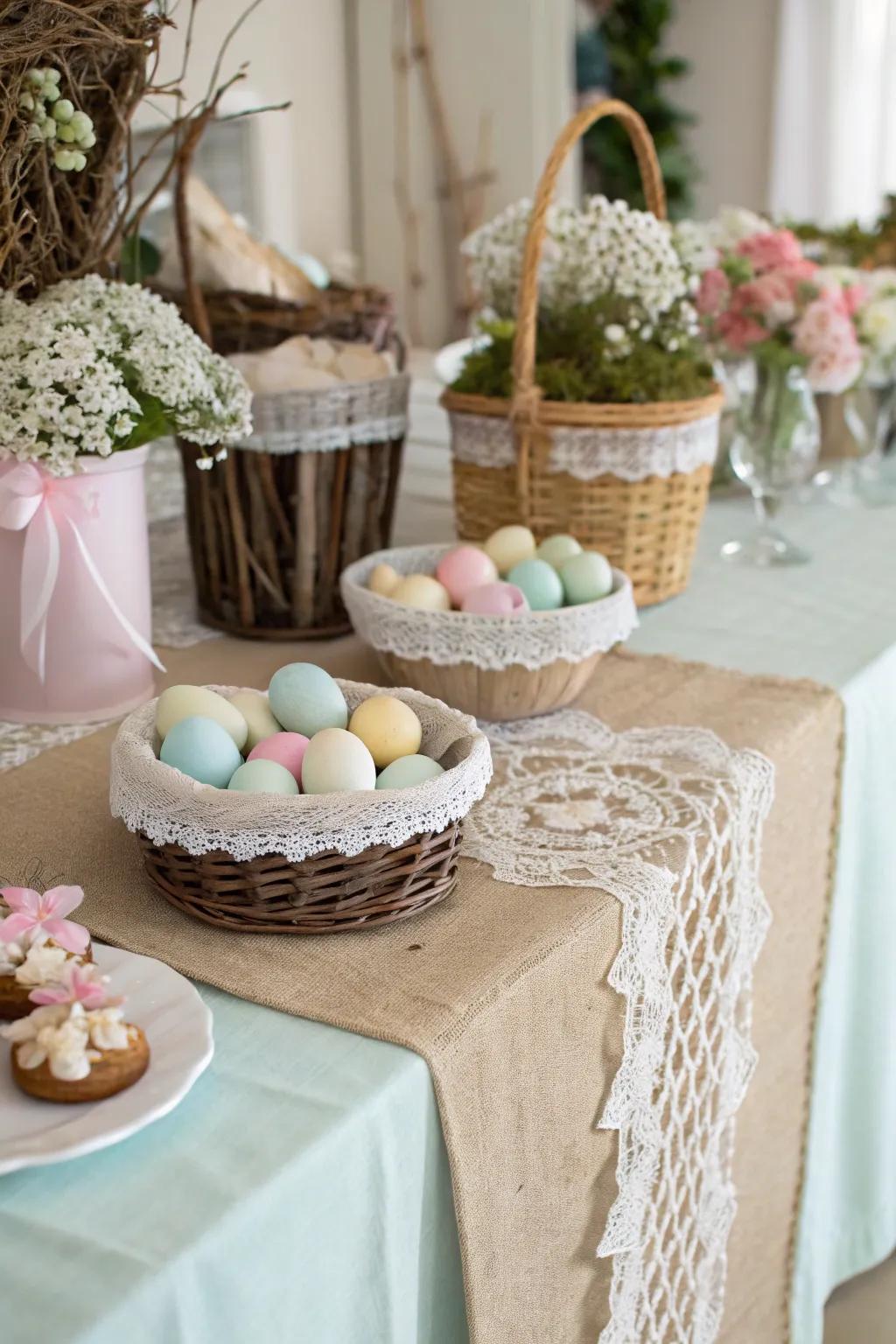 Layered textures inject intensity into the table decor.