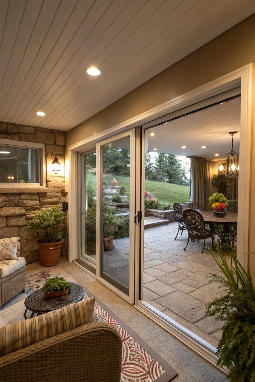Indoor-outdoor spaces improve light and space.