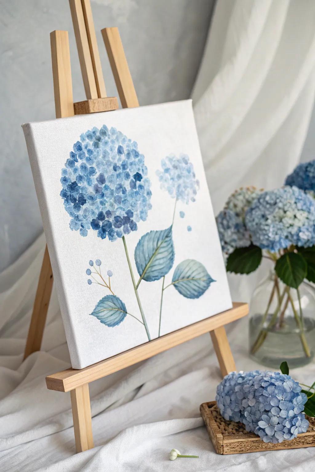 Appreciate the sophistication of simplicity with these striking blue hydrangeas.