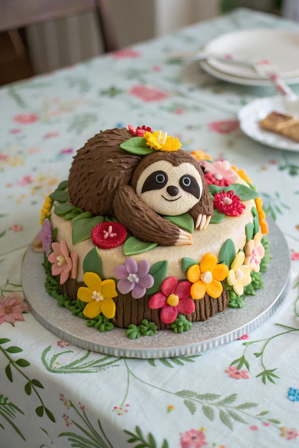 Tasty flowers make this animal bake bloom with beauty.