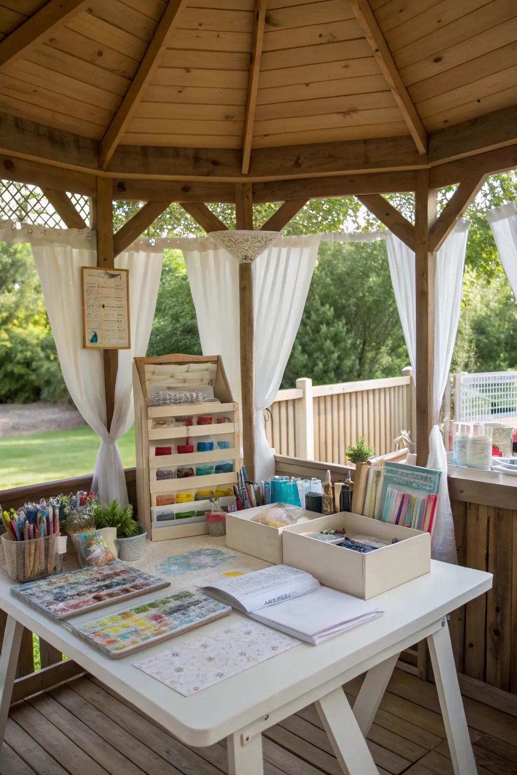 Unleash your creativity in a pavilion craft corner.