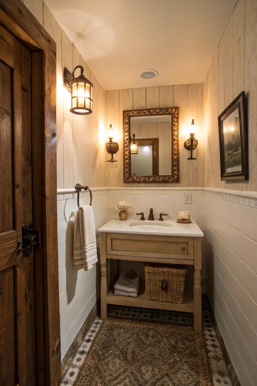 Subtle lighting improves warmth and charm.