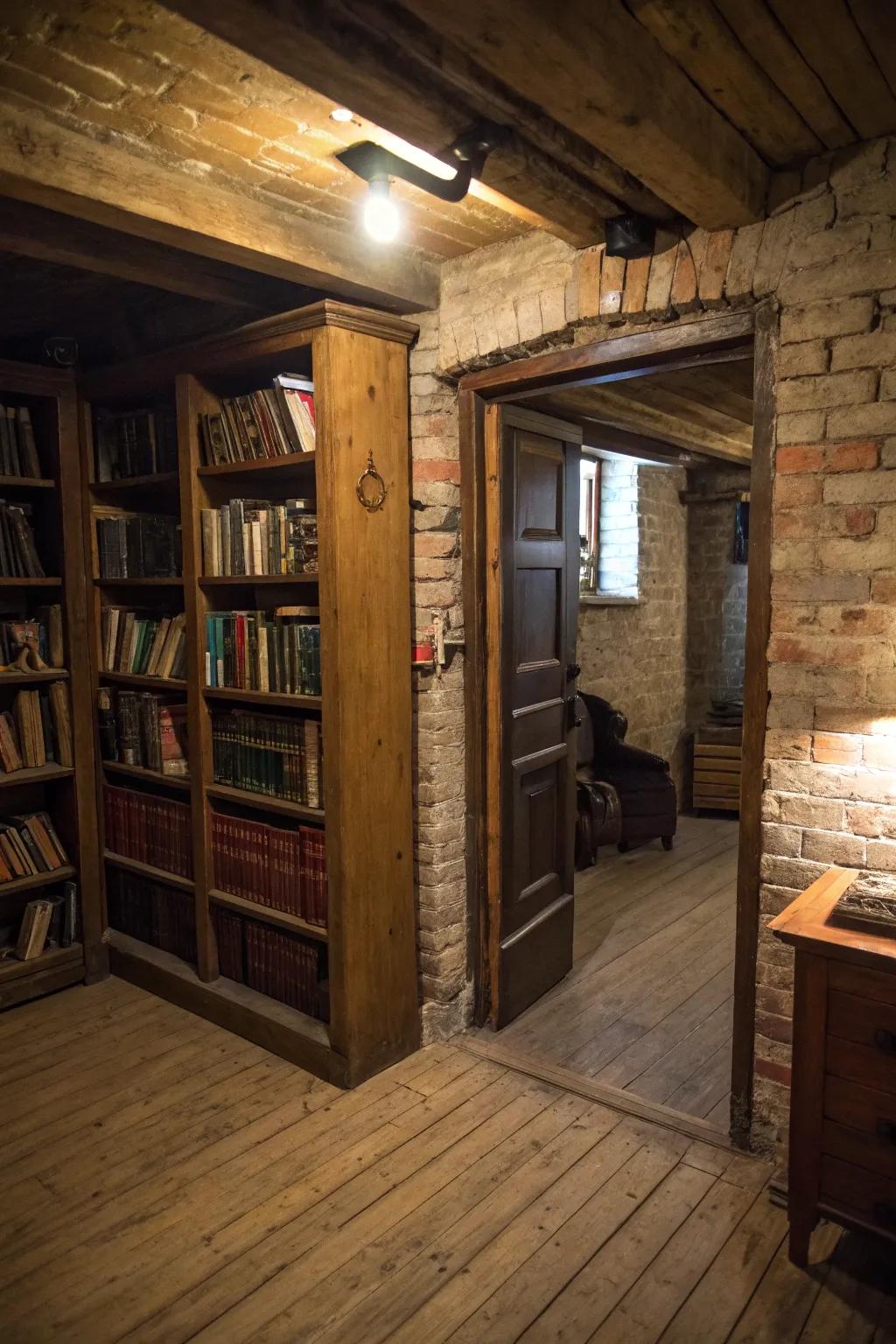 Secret doors add mystery and allure to your speakeasy.