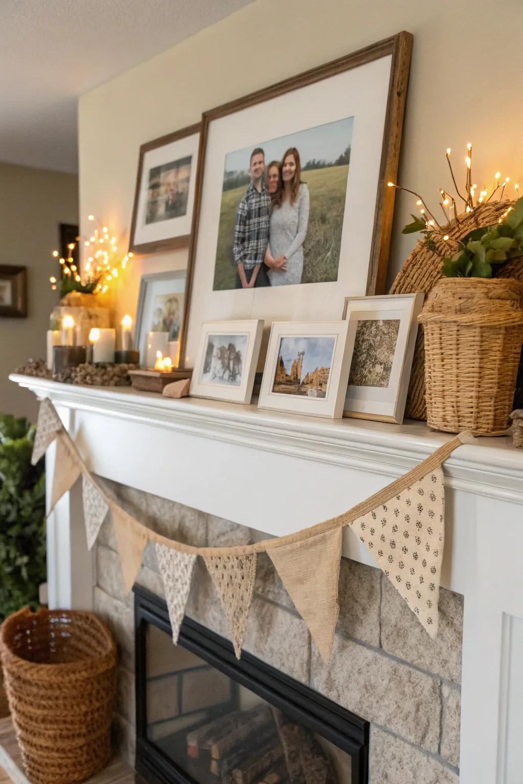 Personal touches make your mantel feel like home.