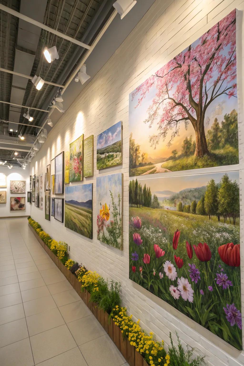 Nature-influenced artwork transports the outdoors in.