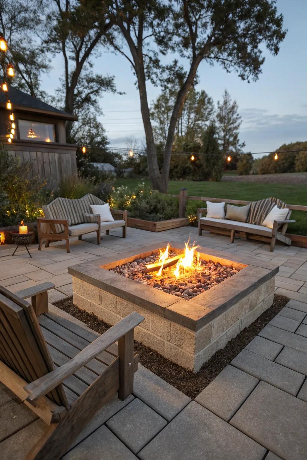 Integrated illumination casts a magical ambiance.