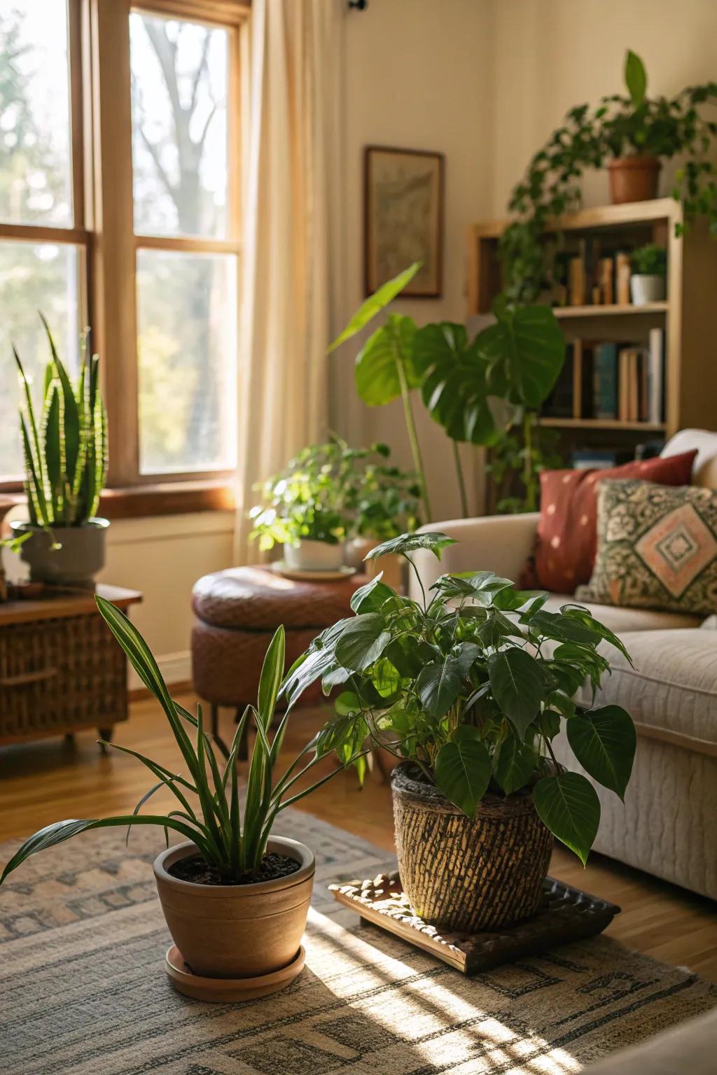 Plants infuse a hint of nature and freshness into your residence.